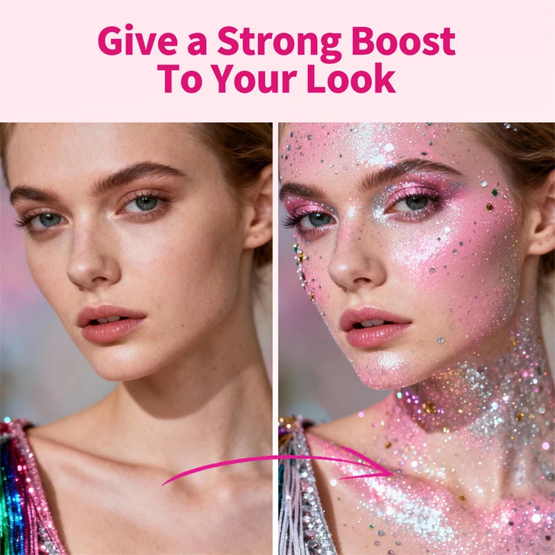 Fairy Dust Sparkling Sequins Glitter Bar Makeup Face Body Glitter Gel Hair Glitter Spray Christmas Paillette for Child Girl