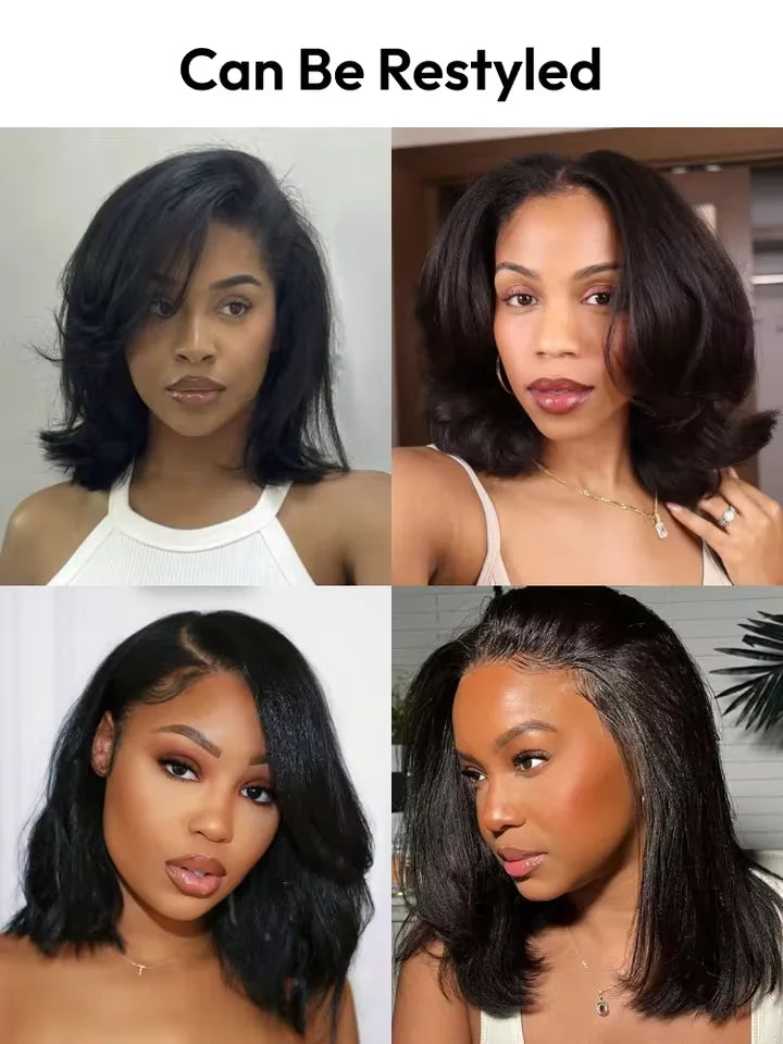 Bob Wigs Human Hair Body Wave 8-16in V Part Wigs for Black Women Upgrade U Part Human Hair Wig Glueless Lace Wigs Short Bob