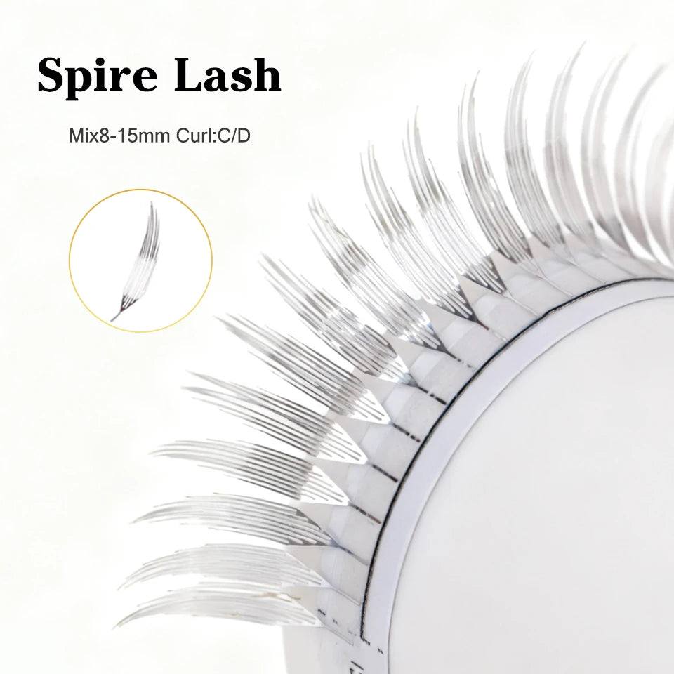 New Tinsel Anime Eyelash Extension Dual Sided Holographic Manga False Eyelash Feather Colored Christmas Party Comic Spire Lashes