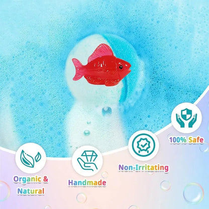 New 12PCS Ocean Toy Bath Salt Balls, Bubble Bath Balls for Adults & Kids, Fun Educational Bath Toys Party Favor Set
