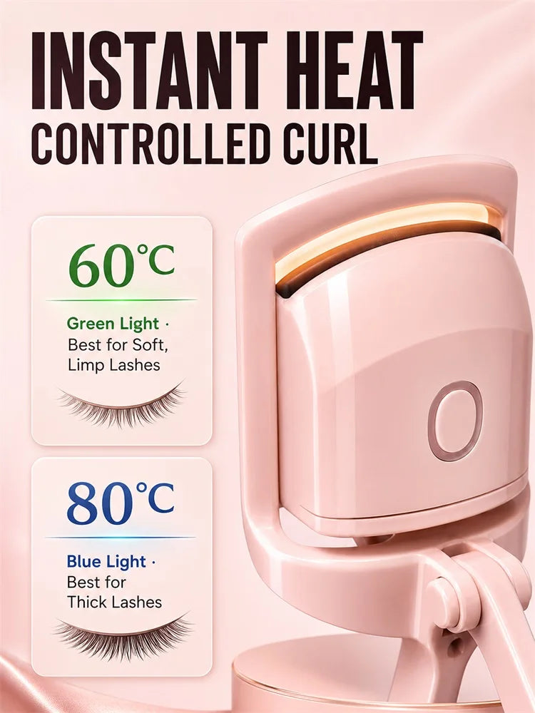 Electric Eyelash Curler Natural Curly Lash Curling Makeup Tool Hand‑Held Cosmetic Accessory for Daily Eye Makeup
