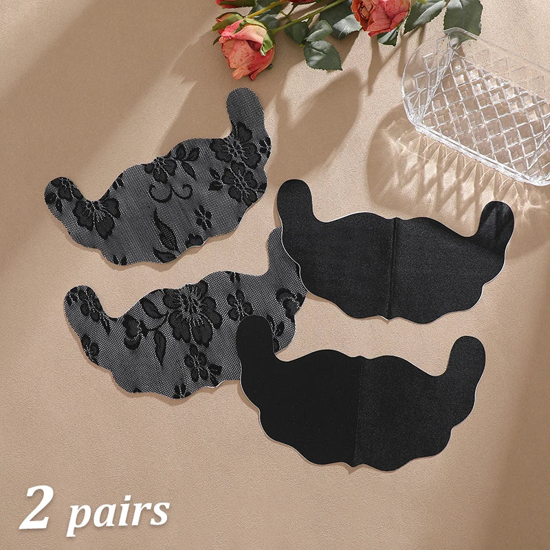 2/4 Pairs Lace U Shaped Breast Lift Tape Women Anti Sagging Adhesive Bra Pads Invisible Push Up Nipple Covers For Backless Dress