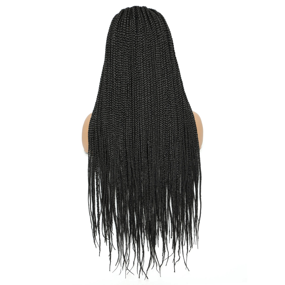 Long Box Braided 4x4 Lace Wigs With Baby Hair Twist Braids Lace Closure Wigs For Black Women Synthetic Cosplay Wig 30 Inch