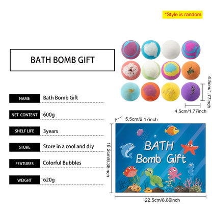 Kids Bath Bombs Hidden Surprise Colorful Rich Bubble kids Funny Relaxing Bath Toys Children Holiday Gift Set Ocean Bubble Bath