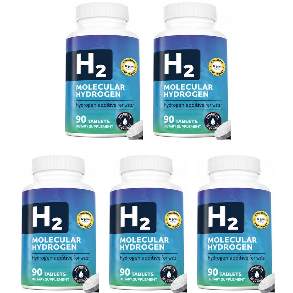 H2 Molecular Hydrogen Water Tablets with Magnesium 12 PPM for Drink Water Antioxidant Support Daily Energy Support 90 Count