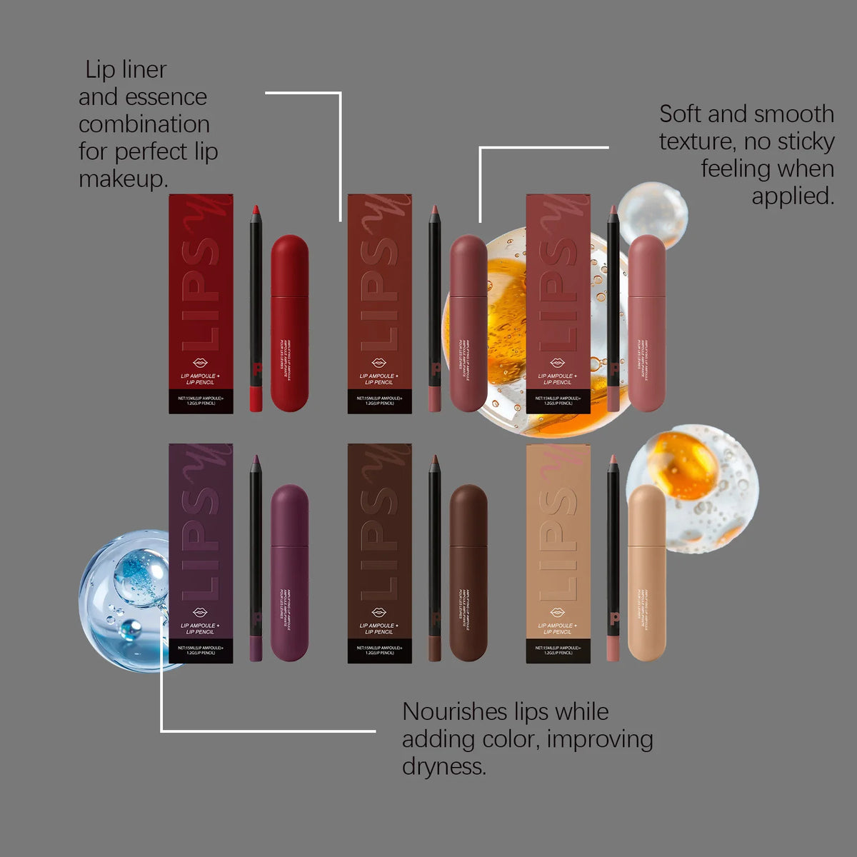 Waterproof Matte Lipliner Pencil Set Long Lasting Non Drying Perfec Lining Filling Lips Moisturizing Plump Lip Color Lip Care