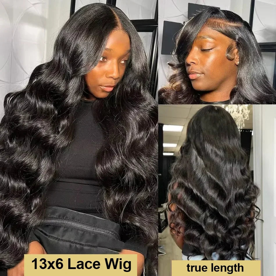 32 13x6HD Transparent Lace Front Wig Body Wave Human Hair 13x4 Lace Front Wig Glue Free Closed Wig Female