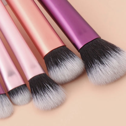 10 color Mini makeup brush Travel portable Makeup Tool Makeup Puff - Palm Brush Professional Makeup tool set Christmas gift