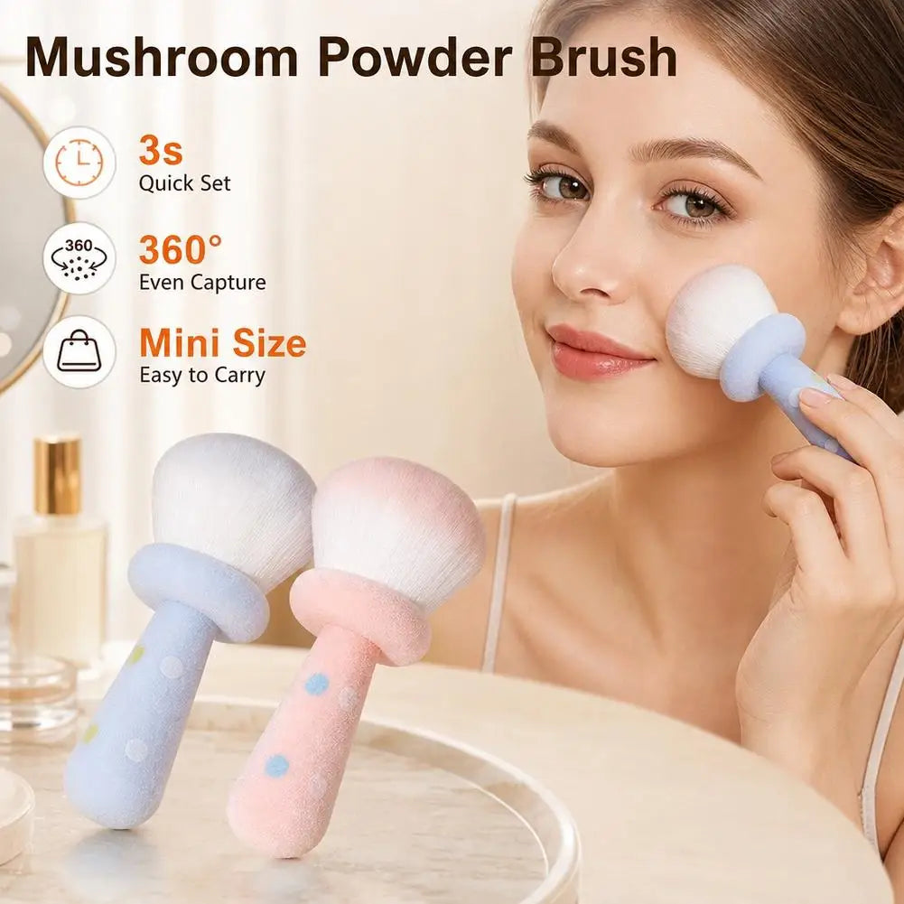 Cute Mushroom Powder Brush Blusher Brush Nail Dust Brush Makeup Brush Blusher Brush Nail Dust Brush Makeup Brush