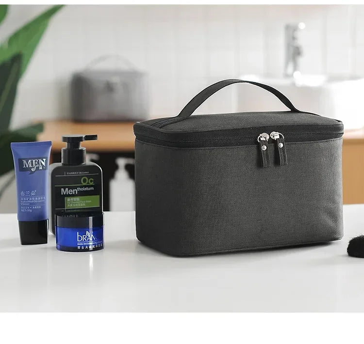 New Business Trip Men's Toiletry Bag Double Layer Large Capacity Cosmetic Bag Oxford Cloth Storage Bag Portable Handbag