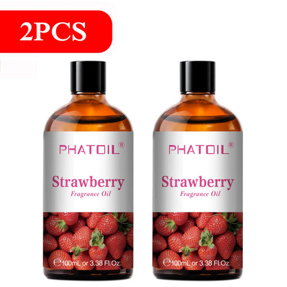 PHATOIL 2/3pcs 100ml Fruit Fragrance Oil For Aromatherapy Coconut & Vanilla Lime Mango Strawberry Cherry Aroma Essential Oils