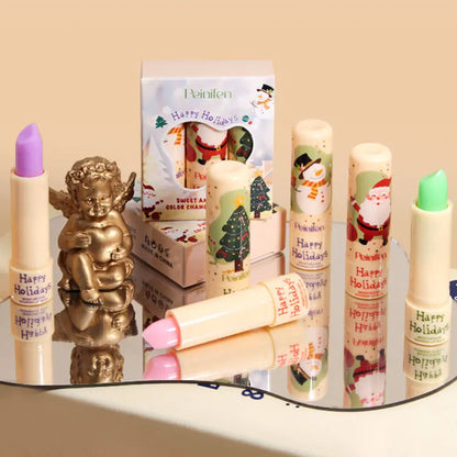 Three Color Changing Lipstick, Moisturizing and Soothing, Color Changes with Temperature, Refreshing and Non Greasy Lipstick Set