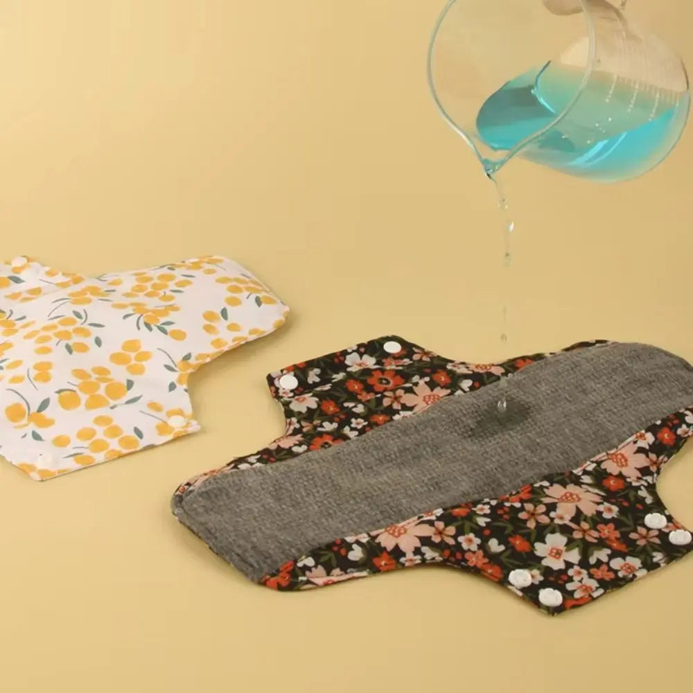 Graphene Reusable Sanitary Pads Leak Proof Fast Absorbent Washable Sanitary Napkins with Waterproof Layer Soft Panty Liner