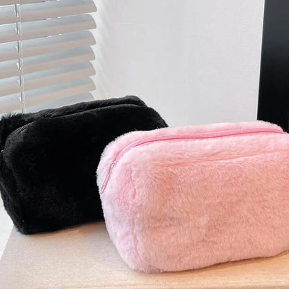 New-Plush Makeup Bags For Women Soft Travel Cosmetic Bag Organizer Case Lady Girls Make Up Case