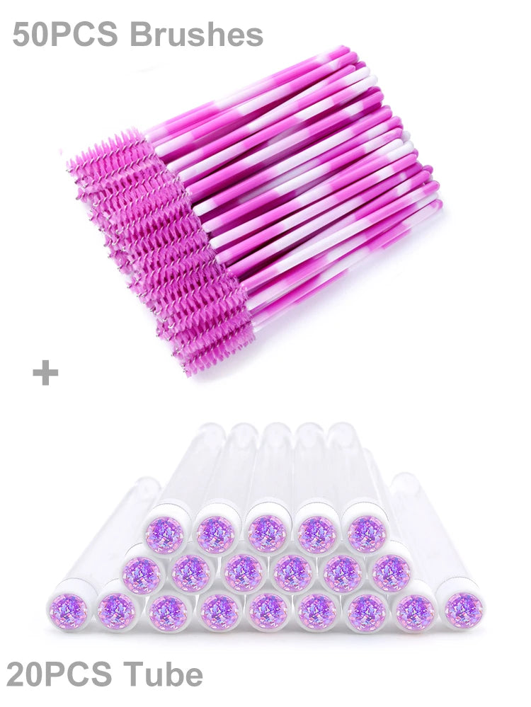 Christmas Eyelash Brush Tube Reusable Eyebrow Brushes Mascara Wand Dust-proof Cleaner Storage Cosmetics Makeup Tools