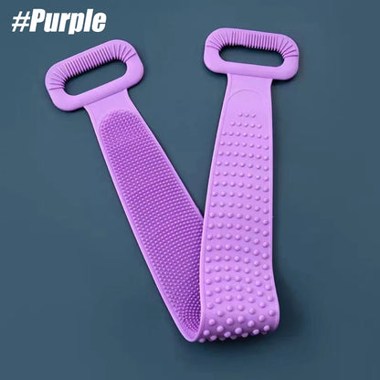 Body Silicone Brush Scrub Body Exfoliating Sponge Brush Bathroom Shower Back Brush Bath Scrub Clean Tool Stain Removal Bath Belt