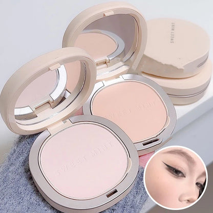 Matte Cushion Compact Powder Waterproof Lasting Oil Control Natural Face Setting Powder Loose Translucent Powder Dupes Makeup