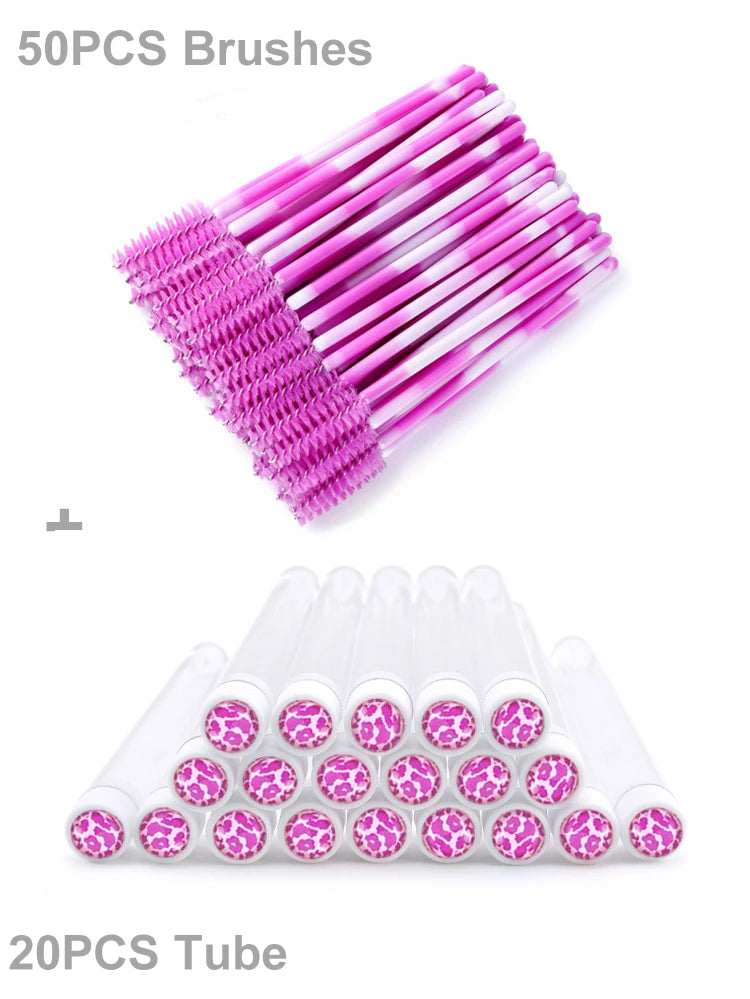 Christmas Eyelash Brush Tube Reusable Eyebrow Brushes Mascara Wand Dust-proof Cleaner Storage Cosmetics Makeup Tools