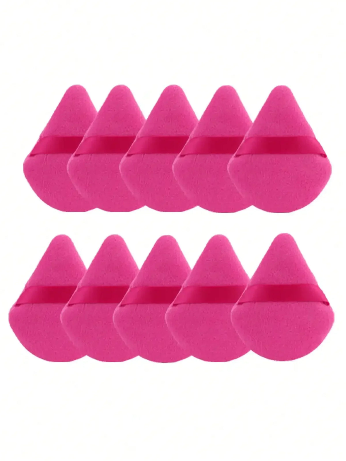 10 Pcs Triangle Velvet Powder Puff Pizza Flours Mini Face Makeup Sponge Cosmetics Washable Lightweight Makeup Tool
