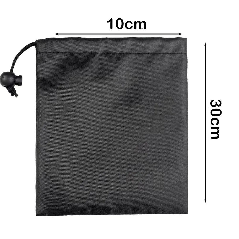 New Drawst Closure Drawstring Storage Pouch Portable Nylon Drawstring Bags Waterproof Black Makeup Bags Lipstick Storage