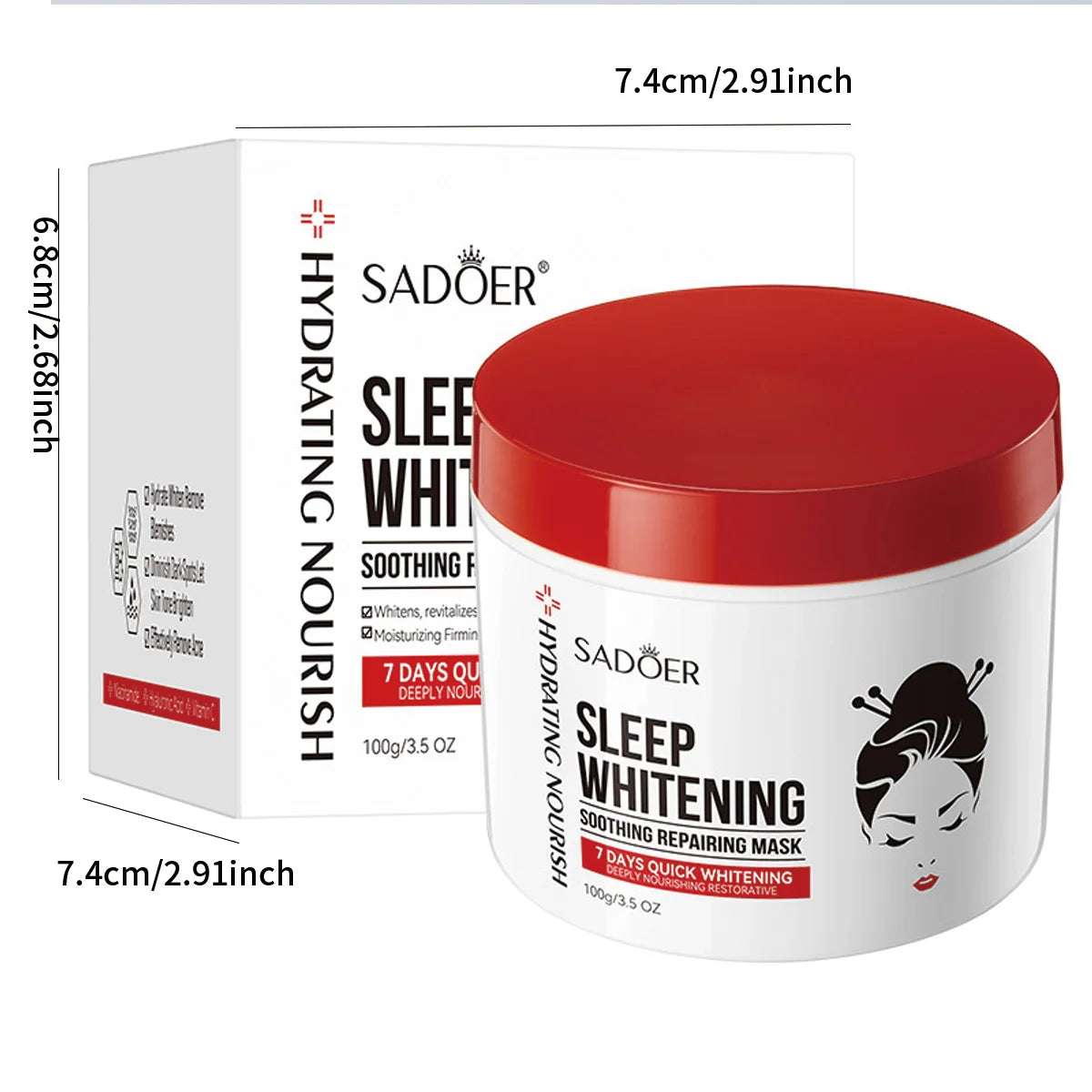 Kojic Acid Sleep Whitening and Moisturizing Facial Mask, Skin Care Cream Before Sleep, Smooth, Firm and Delicate Skin