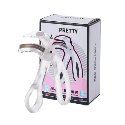 Portable Women Eyelash Curler Frameless Wide Angle Comb Lash Tool No Pinch Long Lasting Curl Hold