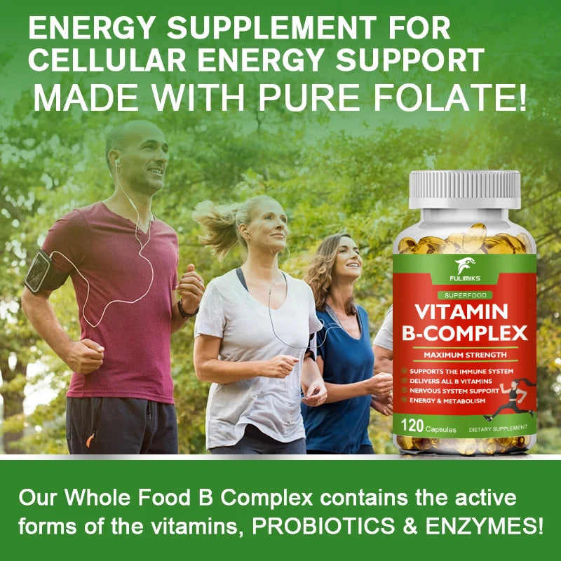 Organic Multivitamin B Capsule Anti-oxidation Skin Repair liver Health&Energy Care VB Complex Vitamins Daily Supplement