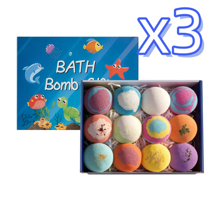 Kids Bath Bombs Hidden Surprise Colorful Rich Bubble kids Funny Relaxing Bath Toys Children Holiday Gift Set Ocean Bubble Bath