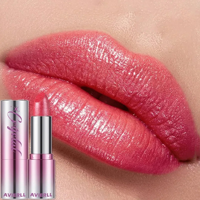 14Color Metallic Violet Lipstick Polarizing Pigment Diamond Glitter Lipgloss Waterproof Lasting Gold Pearl Shine Sexy Lip Makeup