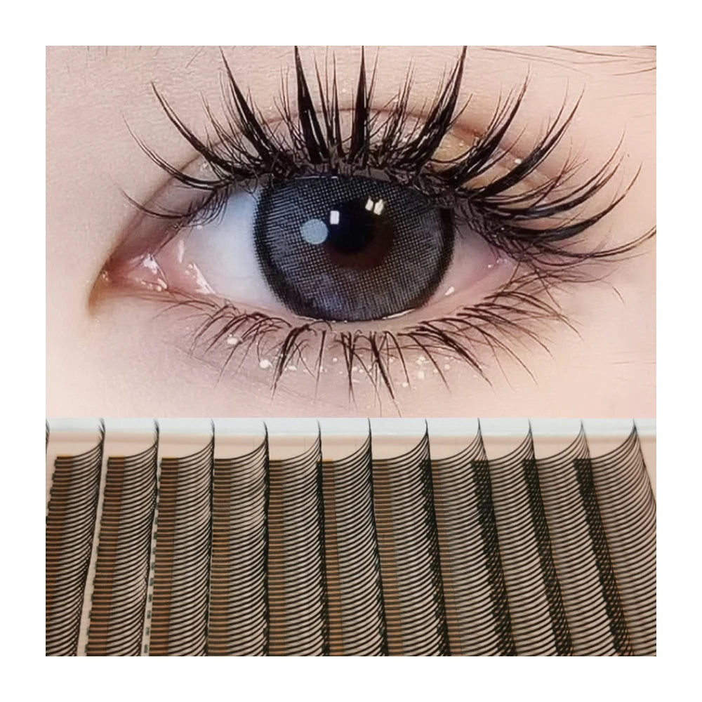 Glitter Color False Eyelash Extension Glitter Individual Fairy Lashes Russian Volume Premade Fan Christmas Halloween Color Lash