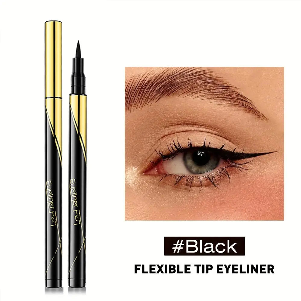 Waterproof Black Brown Eyeliner Pencils-Smudge-Proof, Long-Lasting &Beginner-Friendly Smooth High Pigmented Punk Eye Makeup