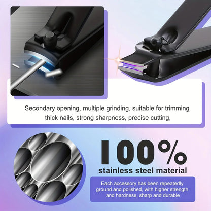 28Pcs New Stainless Steel Nail Clipper Set Grooming Tool Set With Portable Case Manicure Art Tool Nails Cut