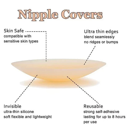2/6/12PCS Invisible Self Adhesive Chest Paste Reusable Sticker Breast Petal Bra Pad Silicone Petal Nipple Cover