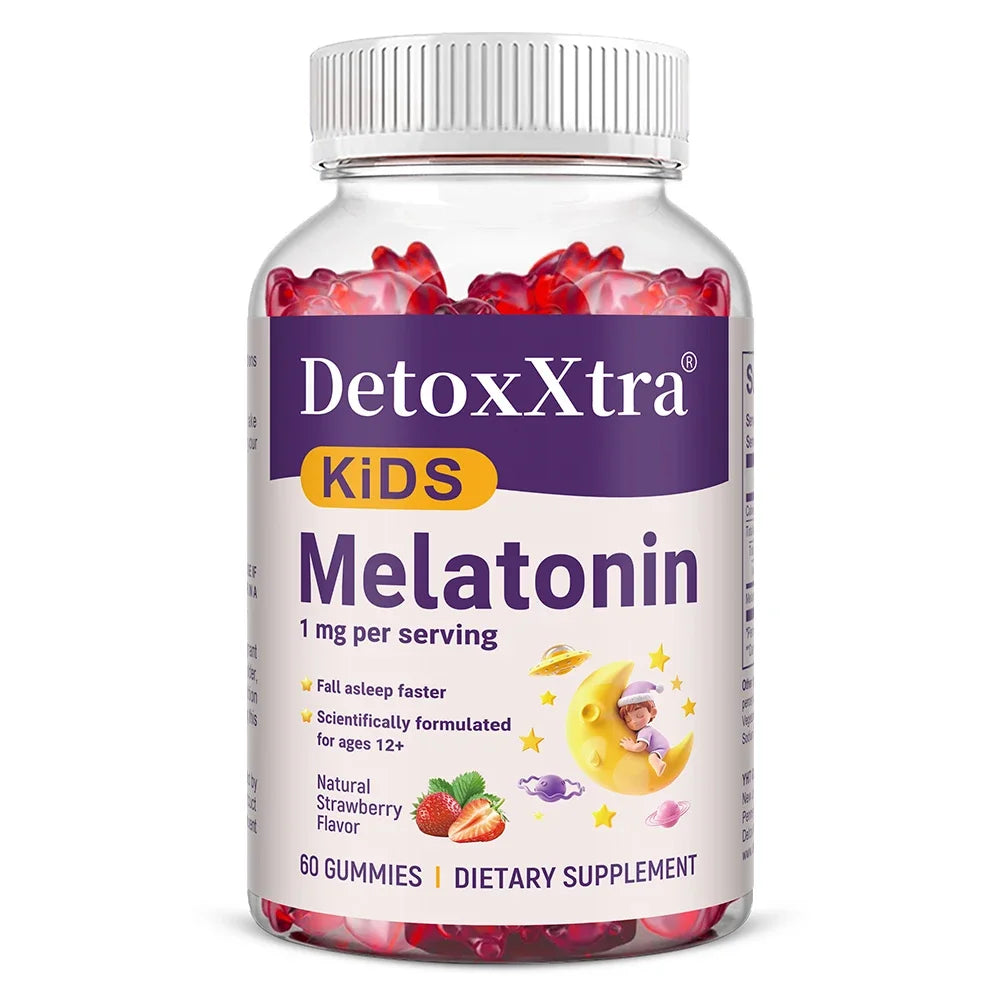 Melatonin Gummies 1mg - Children's Sleep Aids, Relieves Stress, Improves Insomnia, Improves Sleep Quality and Deeper Sleep