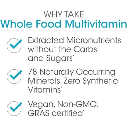 Daily Multivitamin and Trace Mineral Mixed Supplement - Natural, Non GMO, Vegetarian, Men's and Women's Multivitamins