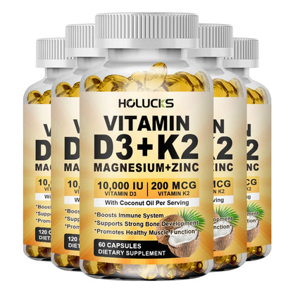 Bone & Joint Health Support Supplement, with Zinc, Magnesium, for Muscle Growth, Heart Wellness, Immune Function, Energy