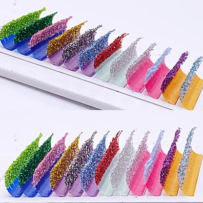 Glitter Color False Eyelash Extension Glitter Individual Fairy Lashes Russian Volume Premade Fan Christmas Halloween Color Lash