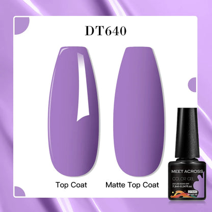 MEET ACROSS 8 Colors Mirror Gel Nail Polish Long-lasting Quick-drying Metallic Gold Silver Red Semi Permanent Varnish Nail Art