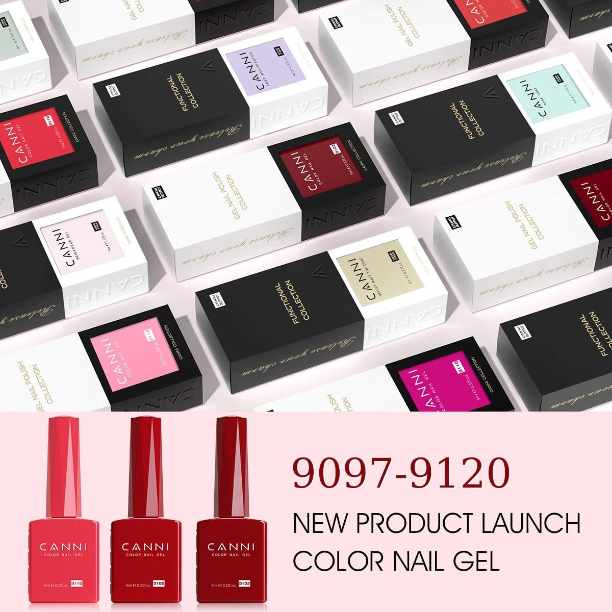 CANNI Gel Nail Polish TPO/HEMA FREE Gorgeous Christmas Red Color Winter Nails Full Coverage Soak Off UV LED Semi Permanent Gel