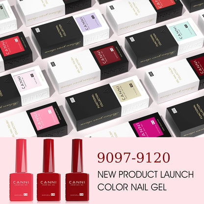 CANNI Gel Nail Polish TPO/HEMA FREE Gorgeous Christmas Red Color Winter Nails Full Coverage Soak Off UV LED Semi Permanent Gel