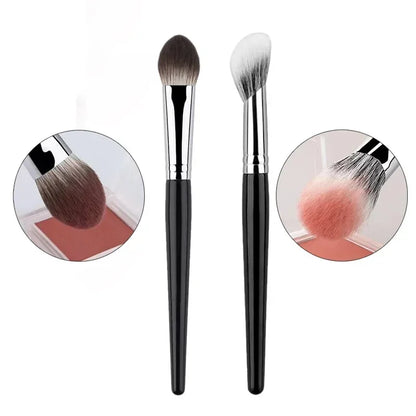 1/2Pcs Mini Peach Heart Blush Brush Small Flat Precise Face Brush Multi Use For Powder Cream Liquid Blush Beauty Makeup Tools