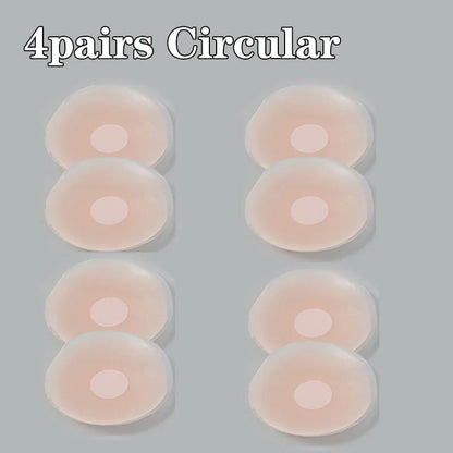12pcs Women Invisible Nipple Cover Stickers Self-adhesive Chest Breast Petals Silicone Lift Up Paddings Reusable Patch Bra Pads