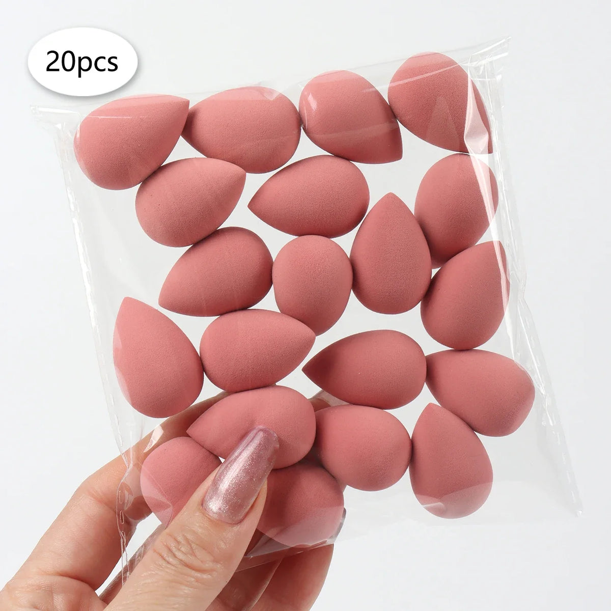 20pcs Mini Finger Puff Beauty Cosmetic Foundation Cosmetic Sponge Makeup Blender Suitable for Cream & Powder Concealer