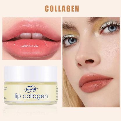 Lip collagen sleeping lip mask 20g silicone lip brush deep moisturizing long-lasting moisturizing exfoliation brightening smooth