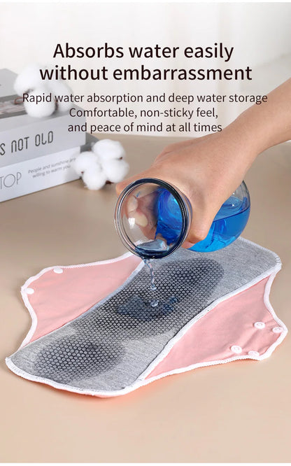 2PCS Large Reusable Graphene Incontinence Pads Heavy-flow Menstrual Cotton Panty Liner Cloth Tampons Urinary Sanitary Pads