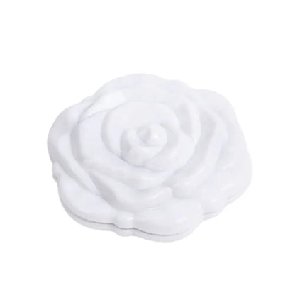 New Double-Sided Rose Flower Makeup Mirror Round Shape Handheld Mini Pocket Mirror Convenient Cosmetic Mirror Travel Beauty Tool