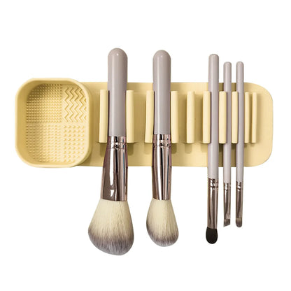 1PC Silicone Washing Bowl Makeup Brush Cleaning Box Make-up Egg Drying Tool Set Powder Puff Washer Sponge Storage Artifact