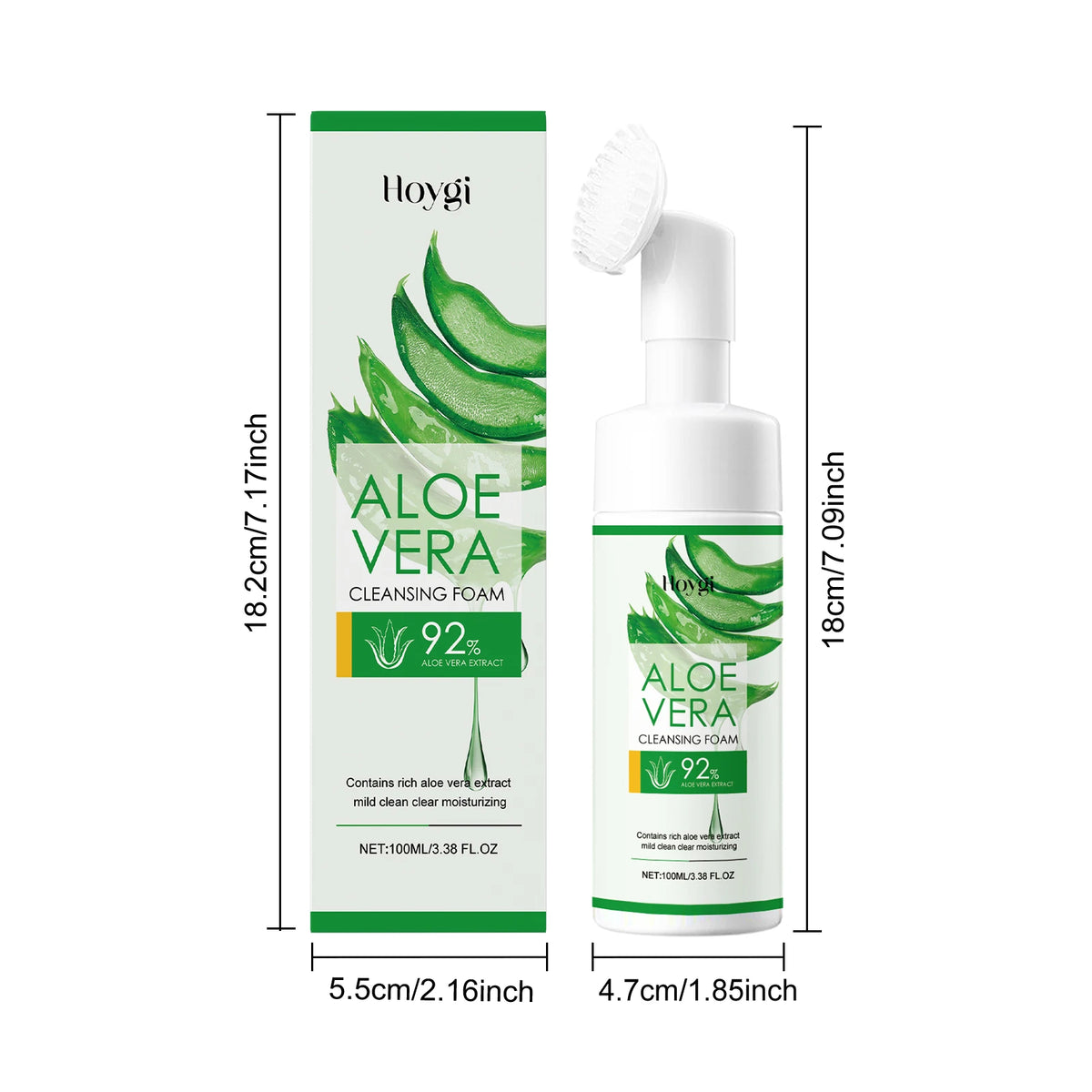 Aloe Cleansing Foam Gently Cleanses The Face Deeply Hydrates Pores Controls Oil Moisturizes And Is Comfortable Without Tightness