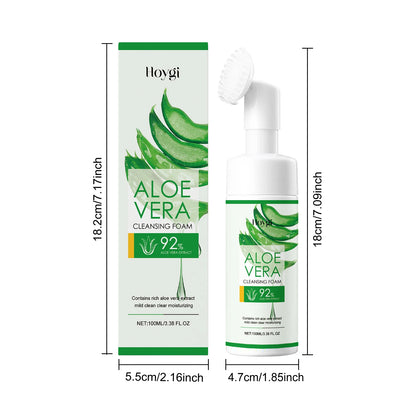 Aloe Cleansing Foam Gently Cleanses The Face Deeply Hydrates Pores Controls Oil Moisturizes And Is Comfortable Without Tightness