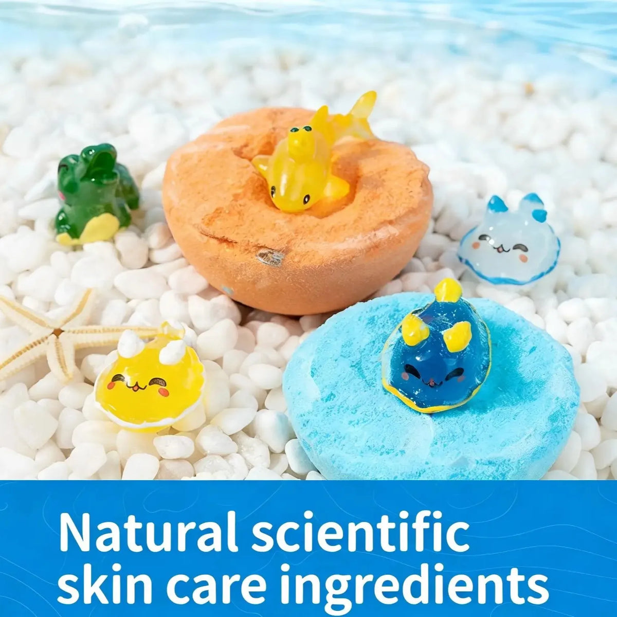 Kids Bath Bombs Hidden Surprise Colorful Rich Bubble kids Funny Relaxing Bath Toys Children Holiday Gift Set Ocean Bubble Bath